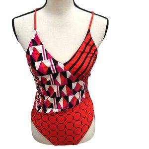 Ted Baker London Berniee Sweet Chestnut Red one piece Swimsuit US Size 6 NWT
